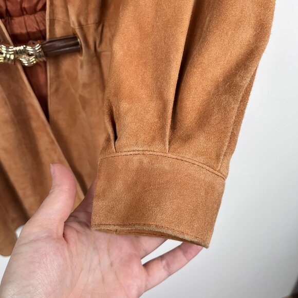 La Matta Womens 100% Leather Coat Cardigan Sz 4 Made in Italy - Picture 9 of 12